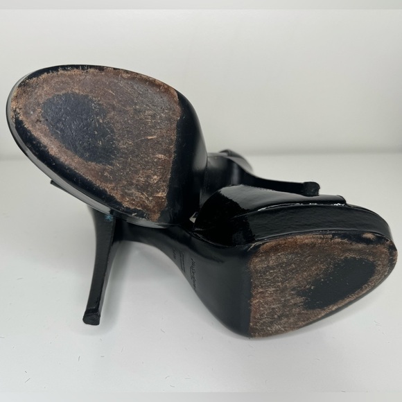 Yves Saint Laurent Patent Leather Heels Sz 37.5 - Picture 4 of 6